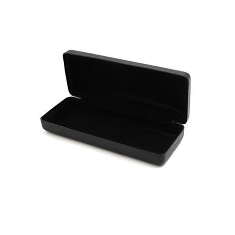 1 X Black Glasses Case Shiny Rectangular Clam Shell Hard