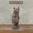 thumbnail image 2 of Standing Bear with Paddle Figurine – Rustic Resin Bear Statue with Faux Wood-Carved Look – Cabin, Lodge, or Lake House Décor Accent – Charming Forest Wildlife Gift for Outdoor and Nature Lovers, 2 of 9