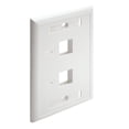 thumbnail image 1 of Tripp Lite Dual Outlet RJ45 Universal Keystone Face Plate / Wall Plate White, 2-Port(N042-001-WH), 1 of 4