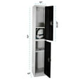 thumbnail image 2 of AdirOffice 72" Steel 2 Tier Large Metal Storage Locker w/2 Doors, Black, 2 of 7
