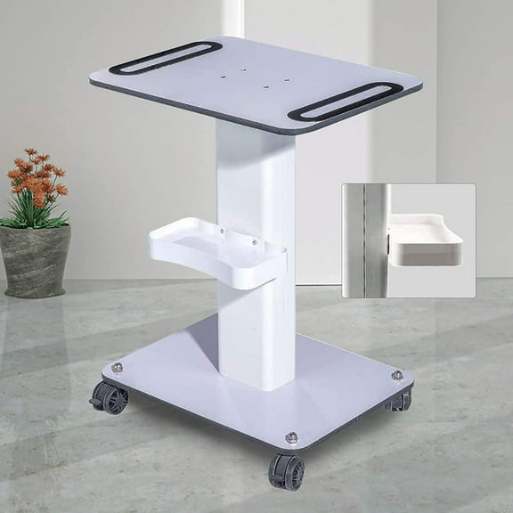 Miumaeov Salon Medical Trolley Hair Carts Stand Rolling Mobile Salon Spa Service Storage Tray for Hair Stylist Beauty Hairdresser Salon White
