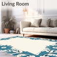thumbnail image 2 of ODIKA 2'x3' Machine Washable Non-Slip Area Rug, Floral Wreath Border with Central Botanical Motif Arrangement High Traffic Rug, Beige, 546432, 2 of 7