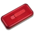 thumbnail image 2 of Heavy Duty USB Rechargeable Windproof Electric Built-in Flame-Less Lighter Cigarette Storage Case for 100s- RED COLOR (for 20 Slim Cigarettes OR 8 Regular Cigarettes), 2 of 4