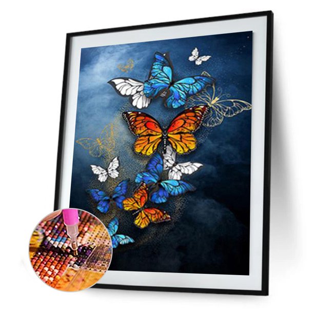 Cuadros Decorativos Diamante de resina de diamante cuadrado serie mariposa (ZQF2345) Ehuebsd embutido en tela