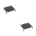 thumbnail image 3 of Methold Cama universal de para mascotas pequeñas durante todo el año: tela de algodón y lino para una cama elevada y cómoda para mascotas S damero negro 2piezas, 3 of 6