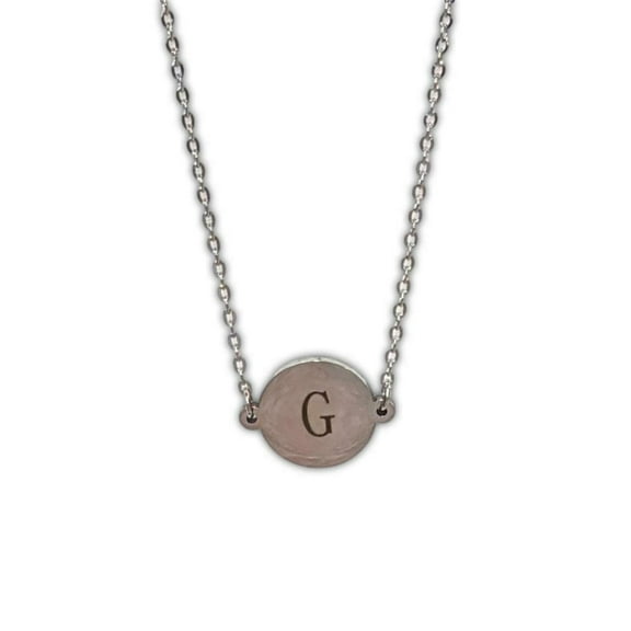 MONOGRAM INITIAL Pendant Necklace - LETTER G - 18" Chain - by Puka Creations