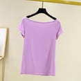 thumbnail image 2 of Women's Scoop Neck Short Sleeve Pleated Front Blouse Tunic Top Plus Size, 2 of 7