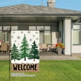 thumbnail image 3 of JOOCAR Winter Christmas Pine Trees Welcome Garden Flag for Winter Christmas Home Outdoor Garden Yard Door Decor 12x18 inch, 3 of 5