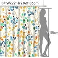 thumbnail image 6 of Extra Wide Boho Floral Shower Curtain, Colorful Botanical Flower Leaf Bohemian Waterproof Shower Curtain with Hooks, Bathroom Decor Washable Polyester Curtain 84x72 Inches, Yellow Blue, 6 of 6