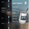 thumbnail image 2 of TAL Gobelet à vin en acier inoxydable 12 fl oz, rose, 2 of 7