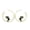 Gold+Black, variant on Women's Egypt Queen Nefertiti Pierced 2.35 inches C Shape Hoop Earring