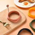 thumbnail image 2 of Egg Frying Rings, Silicone Stainless Steel High Temperature Resistant 5 PCS Handle Omelet Rings for Home, 2 of 5