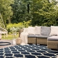 thumbnail image 4 of SAFAVIEH Courtyard Estelle Geometric Indoor/Outdoor Area Rug, Navy/Beige, 9' x 12', 4 of 10