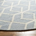 thumbnail image 3 of Safavieh Dhurries Addison Geometric Area Rug, Blue/Ivory, 6' x 6' Round, 3 of 11