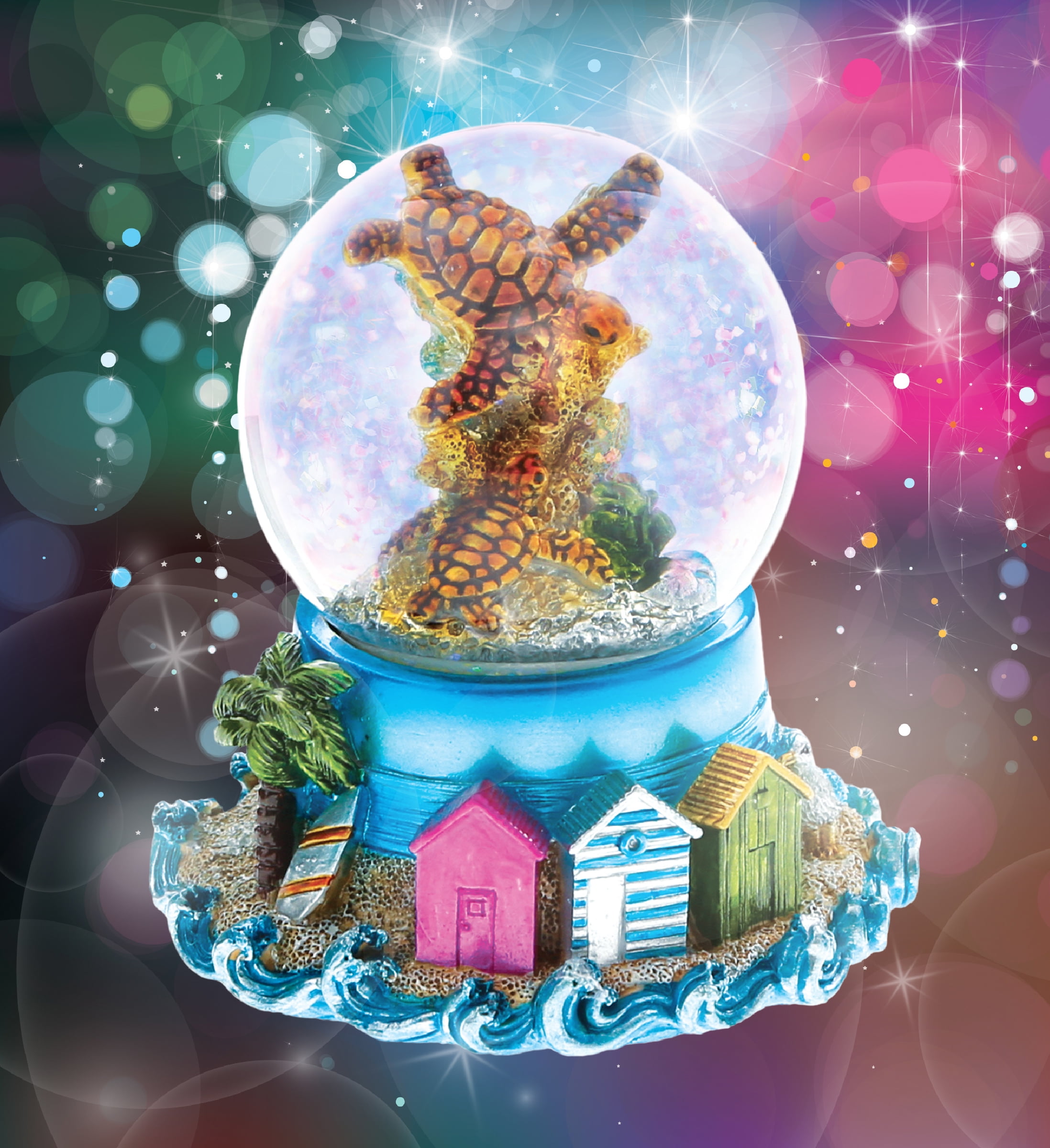 McLelland 4H Blue Sea Turtle Glitter Snow Globe Unique Gifts Bayou Breeze