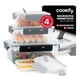 thumbnail image 1 of Set De 4 Contenedores De Plástico Para Alimentos Cookify Rectangular, Herméticos, Aptos para Microondas, Sin BPA, 1 of 7