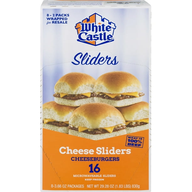 White Castle Cheese Sliders, 100 Beef, American Cheeseburger, 16 Count