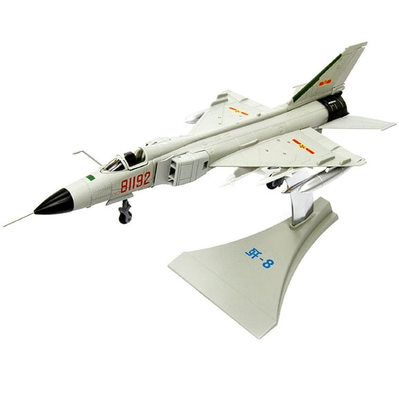 Simulation 1/100 J-8 Fighter 81192 Model Alloy Aircraft Collectible for Aviation Enthusiasts