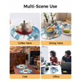 thumbnail image 2 of 15 Inch Round Placemats Set of 6, Blue Christmas Non Slip Heat Insulation PP Table Mats, Snowman Xmas Tree Snowflake Elk Winter Washable Place Mats for Kitchen Dining Party Table Decor, 2 of 7