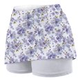 thumbnail image 4 of Aueoeo Womens Skorts Plus Size Skorts for Ladies Floral Printed High Waist Athletic Sports Pants Skirt Casual Shorts L, 4 of 6