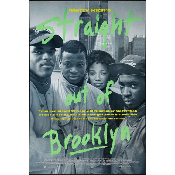 Straight Out Of Brooklyn Movie Poster 16"x24" Poster Medium Art Poster 16x24 Square Adults Best Posters