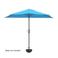 thumbnail image 5 of Pure Garden 9ft Half Umbrella for Balcony, Porch, or Deck, Brilliant Blue, 5 of 7