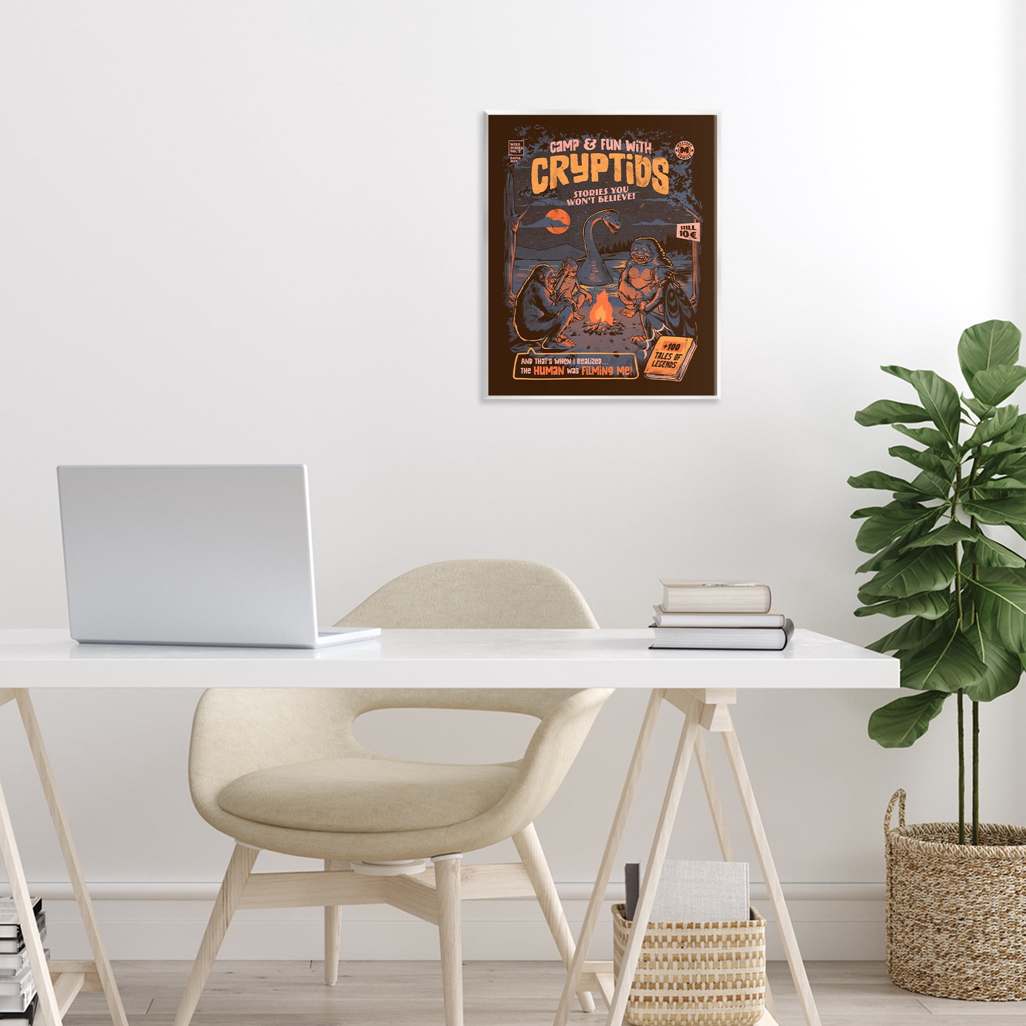 Stupell Industries Cryptid Camp Humor Wall Plaque Art, design by EduEly Designs