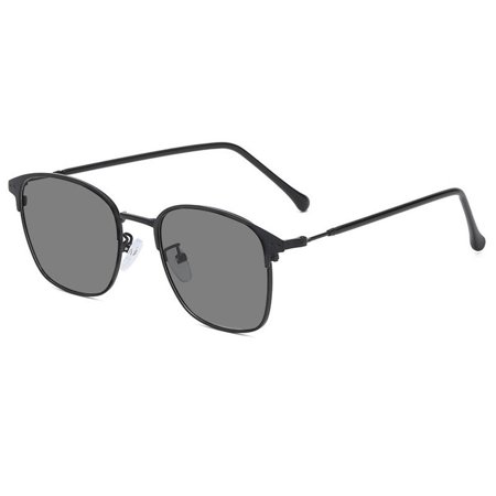 Men Women Square Frame Vintage Photochromic Eyeglasses Computer Goggles Ultra Light Frame Eyeglasses Reading Glasses STYLE 4