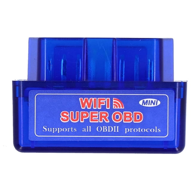 para ELM327 12V OBD2 Escáner Mini WIFI Detector de Coche Adaptador de Diagnóstico para Android Azul Jadeshay A