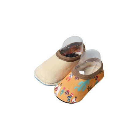 

Wazshop Toddlers Kids Floor Slippers Prewalkers Sock Slipper Cartoon Crib Shoes Non-slip Pull On Socks Boys Girls Soft Shoe Low Top Breathable Lined Yellow Horse 10C