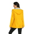 thumbnail image 4 of Women's Hooded Rain Jacket Outdoor Raincoat Windbreaker (Yellow), 4 of 5