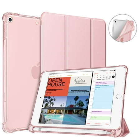 Fintie Case for 7.9 inch iPad Mini 5th Gen 2019 - TPU Cover with Pencil Holder, Rose