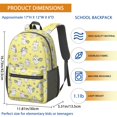 thumbnail image 3 of Unicorn and Cat Yellow Pattern 17" School Backpacks for Teens,Waterproof Oxford Fabric,S-Shape Padded Straps for School,Travel,Hiking,Camping, 3 of 6