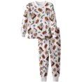 thumbnail image 1 of Pyjama 2 Pcs Résistant aux Flammes pour Petits Garçons, Pain d'Épice, 7, 1 of 2