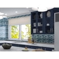 thumbnail image 3 of Myst Lake Blue Brick Joint Marble Look Polished Glass Mosaic Wall Tile, 3 of 4