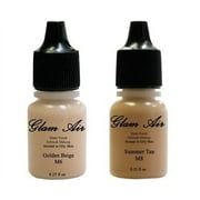 Glam Air Airbrush Water-based Foundation in Set of Two (2) Assorted Medium Matte Shades M6-M8 0.25oz