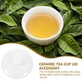 thumbnail image 3 of Tapa de cerámica blanca para taza de té, tapa universal de cerámica para tetera, tapa pulida para vajilla de té (repuesto), 3 of 8