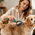 thumbnail image 6 of Pet Undercoat Comb, Double Sided Deshedding Grooming Brush With Stainless Teeth For Removing Mats Tangles Loose Fur, Professional Pet Hair Removal Tool for Dogs Cats Long Coat Daily Grooming, 6 of 6