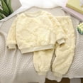 thumbnail image 2 of YunPes Fuzzy 2 Piece Outfit for Toddler Warm Thermal Pullover Tops Pants Suit Boys Girls Winter Cozy Soft Trendy&nbsp;Clothes Sets, 2 of 9