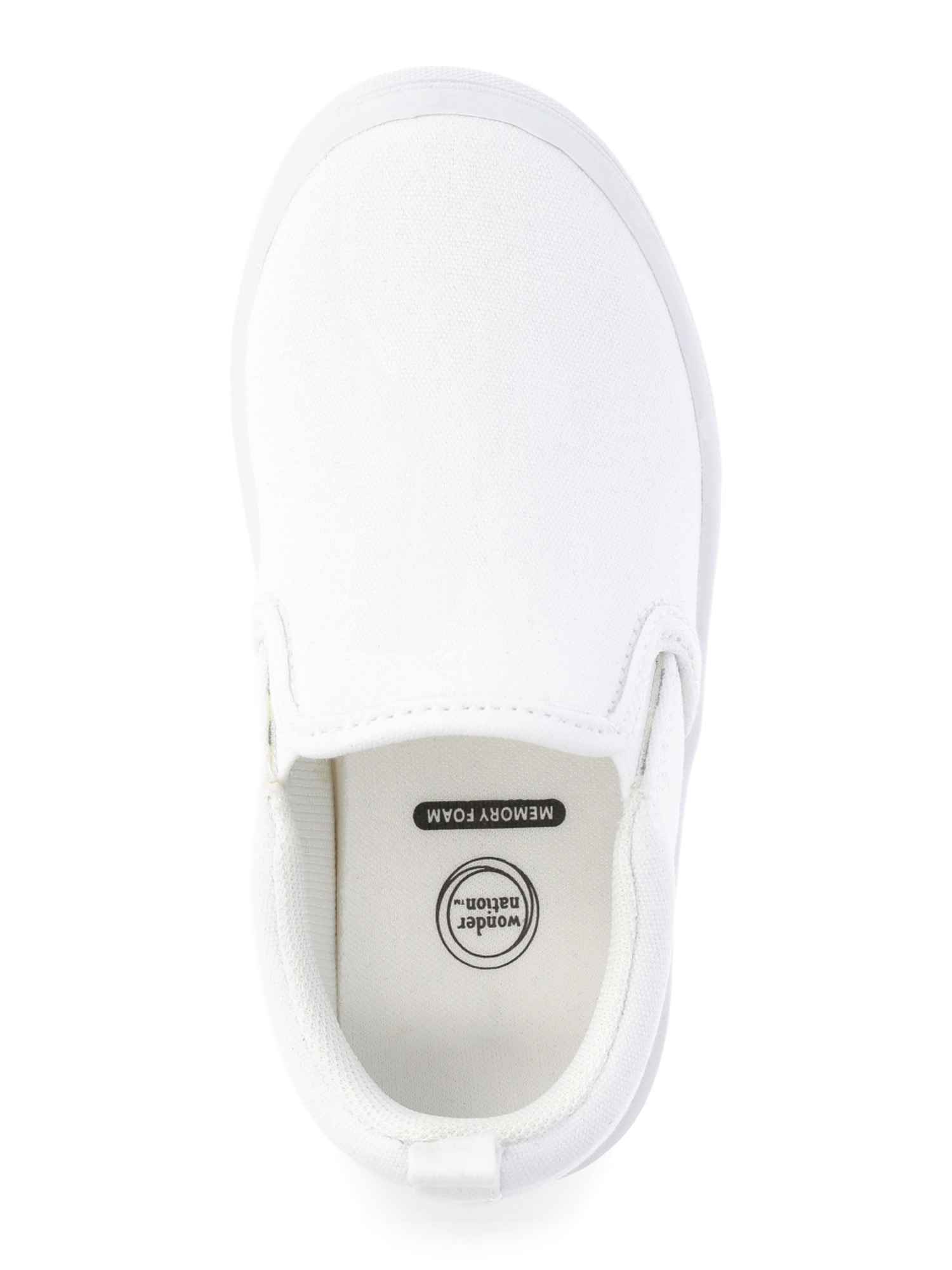 Wonder Nation Girls Slip-On Sneakers, White photo 5
