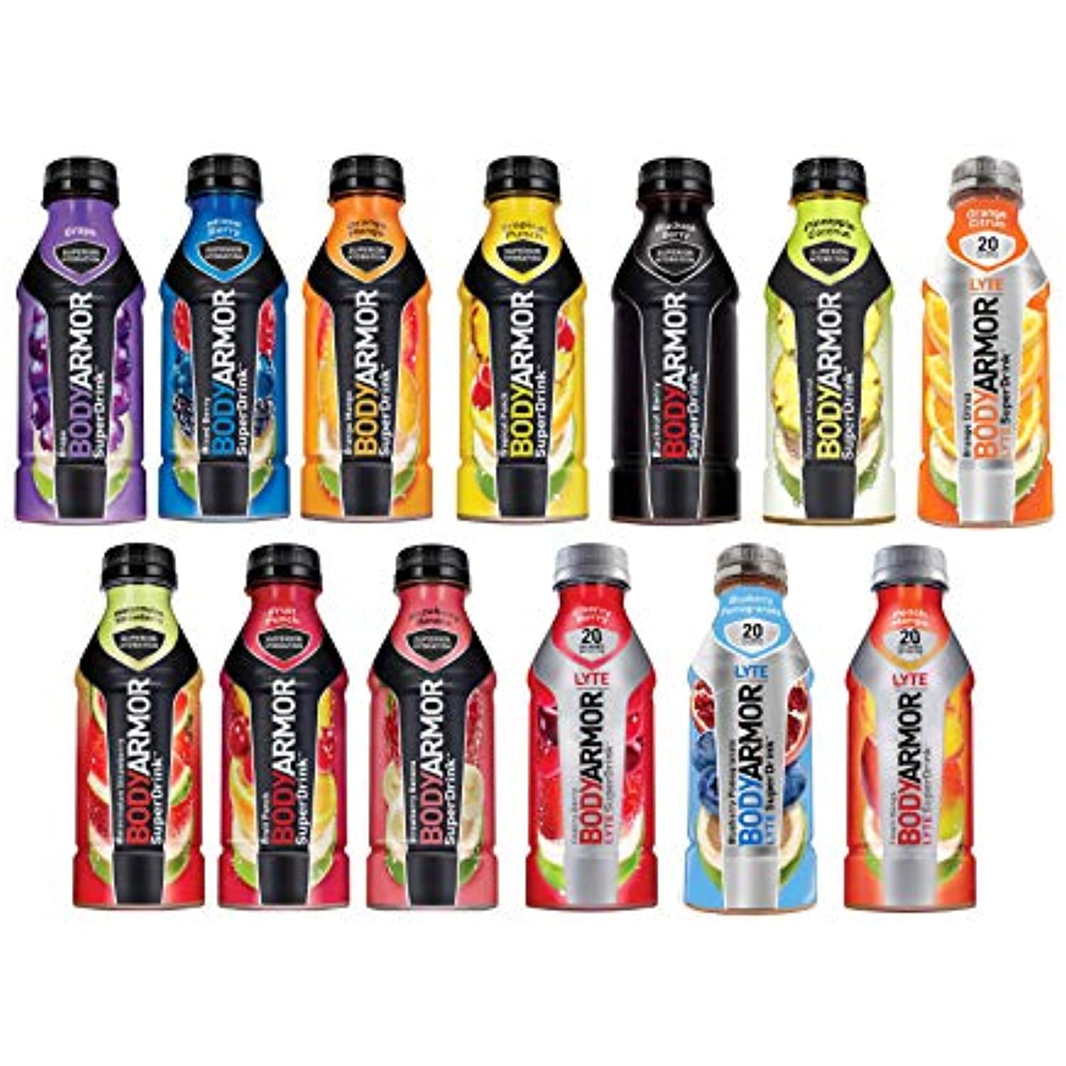 Bodyarmor Electrolyte Sports Superdrink, 13 Flavor Variety Pack, 16