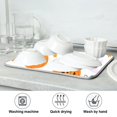thumbnail image 4 of Iauyy Dish Drying Mat for Kitchen Counter, Super Absorbent & Hanging 16x18 / 18x24 Inch (S/M) Orange and Purple Color Scheme, 4 of 8