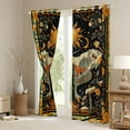 thumbnail image 2 of jejeloiu Retro Boho Moth Black Out Curtains,Gothic Theme Curtains Pack of 2 (42x63 Each),Rustic Mushroom Bedroom Curtains For Teens,Super Cozy Room Decor, 2 of 5