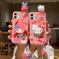 thumbnail image 2 of Funda de teléfono móvil con soporte de melodía de Hello Kitty estéreo 3D de silicona para Iphone Xr Xs 11 12 13 14 15 Pro Max, 2 of 4