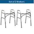 thumbnail image 4 of McKesson Bariatric Steel Folding Walker, Adjustable Height, 500 lbs Capacity, 2 Ct, 4 of 9