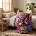 thumbnail image 6 of Cozy Homey Butterfly Print Laundry Basket,Easy-Clean Quilted Fabric Storage Bin with Canvas Handles for Dirty Clothes in the Laundry Room,20"x28", 6 of 6