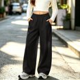 thumbnail image 3 of HIPYLO Teen Oversized Wide Leg Pants with High Waistband Tween Sweatpants for Girls in Flowy Fabric Girls Pants, 3 of 6