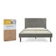 thumbnail image 1 of Box base cama Individual con Cabecera Nooz Nooz  Geometric Tapizada Gris, 1 of 6