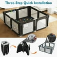 thumbnail image 3 of Baby Playpen 51" x 51", Play Pens for Babies and Toddlers Baby Fence Play Yards for Indoor & Outdoor with Breathable Mesh Anti-Fall Playpen, Black, 3 of 8