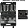 thumbnail image 6 of 107PCS Bit Socket Set, 1/4", 3/8" and 1/2" Drive, Hex/Torx/Tamper Proof Torx/E-Trox/Long Ball End Hex, CR-V, S2 Steel, SAE/Metric$$Tools & Hardware Other, 6 of 7